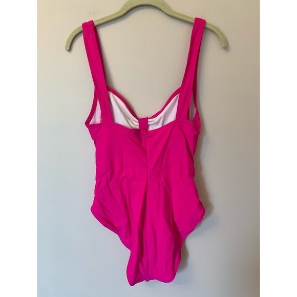 Anne Cole Bright Pink One Piece Swimsuit Barbie Size 12 - Picture 2 of 7